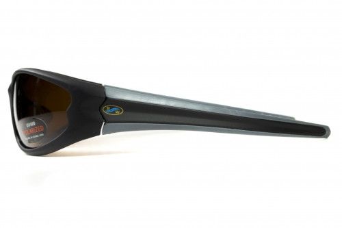 Темні окуляри з поляризацією BluWater Daytona-4 polarized (brown) в чорно сірій оправі 3 купити