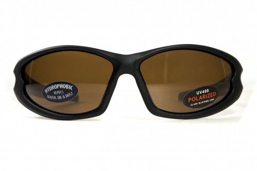 Темні окуляри з поляризацією BluWater Daytona-4 polarized (brown) в чорно сірій оправі 2 купити