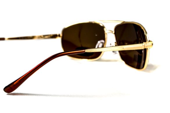 Темные очки с поляризацией BluWater Navigator (brown) (gold metal) Polarized 6 купить
