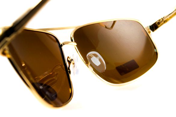 Темні окуляри з поляризацією BluWater Navigator (brown) (gold metal) Polarized 5 купити