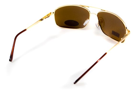 Темные очки с поляризацией BluWater Navigator (brown) (gold metal) Polarized 11 купить