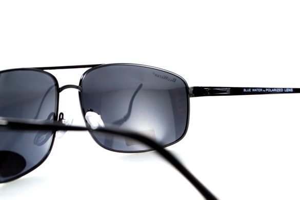 Темні окуляри з поляризацією BluWater Navigator (gray) (black metal) Polarized 5 купити