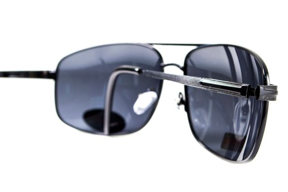 Темные очки с поляризацией BluWater Navigator (gray) (black metal) Polarized 11 купить