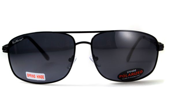 Темные очки с поляризацией BluWater Navigator (gray) (black metal) Polarized 8 купить