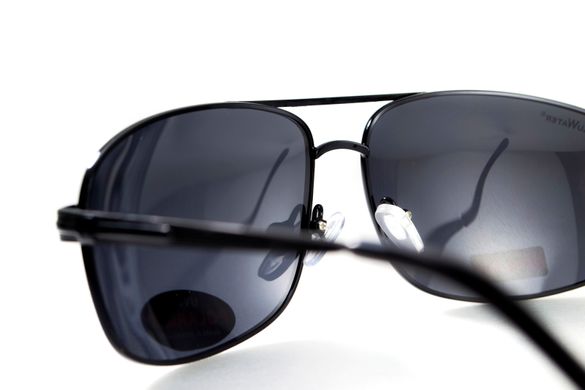 Темные очки с поляризацией BluWater Navigator (gray) (black metal) Polarized 4 купить