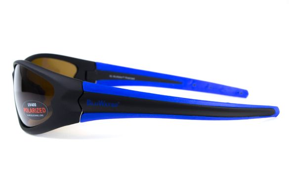 Темные очки с поляризацией BluWater Daytona-4 polarized (brown) в черно-синей оправе 4 купить