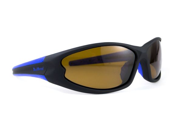 Темные очки с поляризацией BluWater Daytona-4 polarized (brown) в черно-синей оправе 7 купить