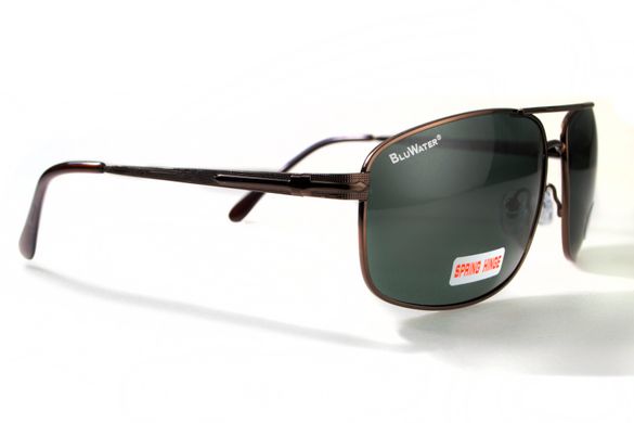 Темные очки с поляризацией BluWater Navigator (green) (bronze metal) Polarized 2 купить