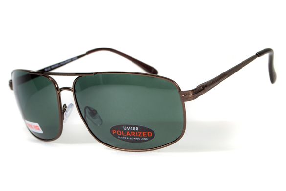 Темные очки с поляризацией BluWater Navigator (green) (bronze metal) Polarized 9 купить