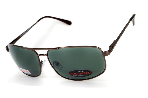 Темные очки с поляризацией BluWater Navigator (green) (bronze metal) Polarized 10 купить