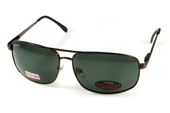 Темные очки с поляризацией BluWater Navigator (green) (bronze metal) Polarized 14 купить