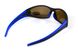 Темные очки с поляризацией BluWater Daytona-4 polarized (brown) в черно-синей оправе 2