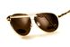 Темные очки с поляризацией BluWater Airforce (brown) (gold metal) Polarized 11