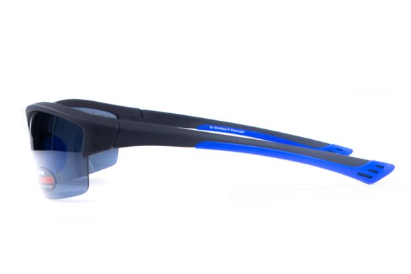 Темные очки с поляризацией BluWater Daytona-1 polarized (gray) (blue temples) в черно-синей оправе 2 купить