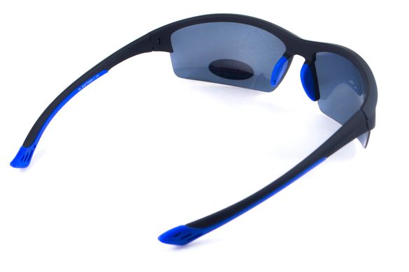 Темні окуляри з поляризацією BluWater Daytona-1 polarized (gray) (blue temples) в чорно-синій оправі 4 купити