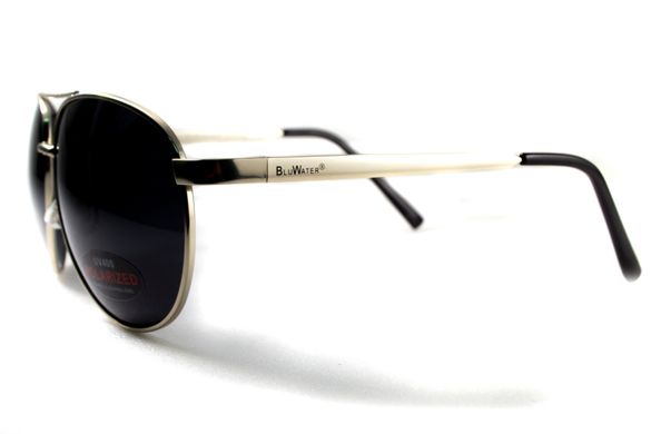Темні окуляри з поляризацією BluWater Airforce (gray) (silver metal) Polarized 12 купити