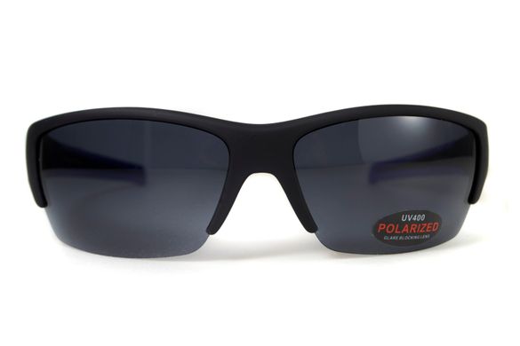 Темні окуляри з поляризацією BluWater Daytona-2 polarized (gray) в чорно-синій оправі 3 купити