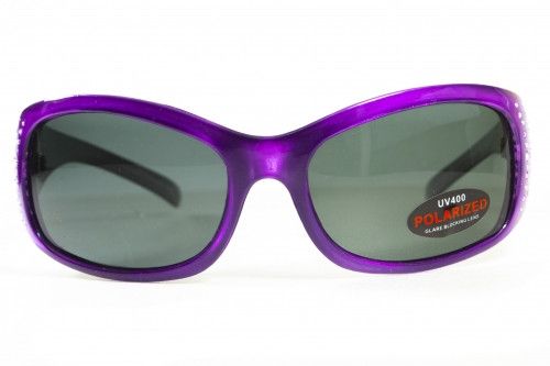 Темные очки с поляризацией BluWater Biscayene polarized (gray) (purple frame) 2 купить