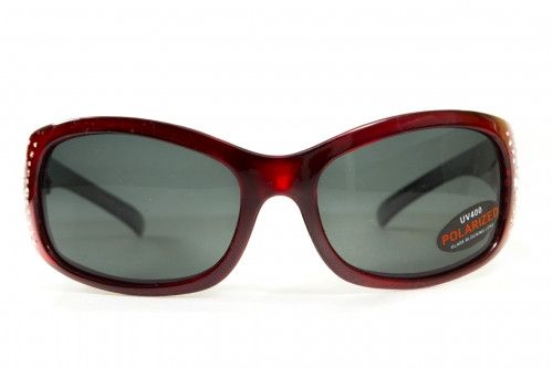 Темные очки с поляризацией BluWater Biscayene polarized (gray) (red frame) 2 купить