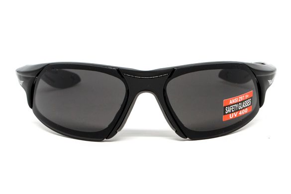Защитные очки Global Vision Code-8 (Cobra) (smoke) в глянцевой оправе 2 купить