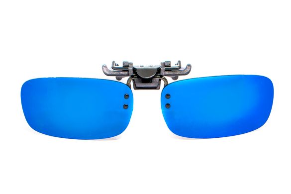 Полярізаційна накладка на окуляри (дзеркальна синя) 1 купити