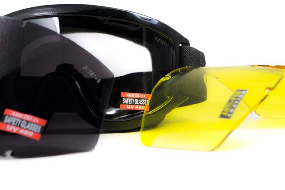 Захисні окуляри маска зі змінними лінзами Global Vision Wind-Shield 3 lens KIT (три змінних лінзи) Anti-Fog 3 купити