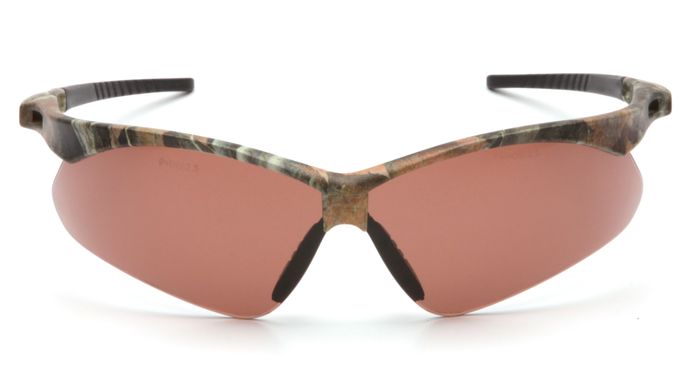 Защитные очки в камуфлированной оправе Pyramex Pmxtreme Camo (bronze) Anti-Fog, коричневые в камуфляжной оправе (Wildfire, Jackson Nemesis) 3 купить