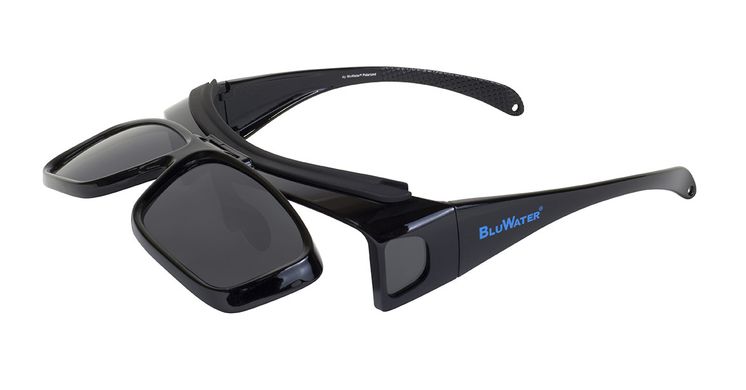 Темные очки с поляризацией BluWater Flip-IT polarized (smoke) "OTG" 2 купить