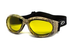 Захисні окуляри з ущільнювачем Global Vision Eliminator Camo Forest (yellow), жовті в камуфльованій оправі 1 купити