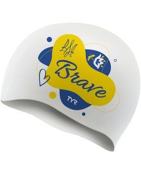 Шапочка для плавання Silicone WHITE TYR UA BRAVE