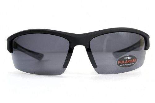 Темні окуляри з поляризацією BluWater Daytona-1 polarized (gray) в чорно-сірій оправі 2 купити