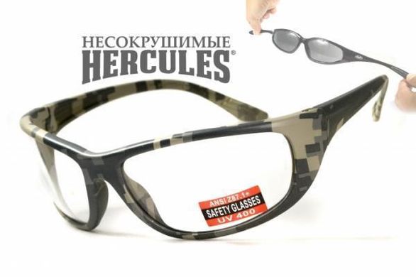 Захисні окуляри Global Vision Hercules-6 Digital Camo (Clear) 1 купити