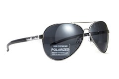 Детские поляризационные очки в металлической оправе HIS HP00100-1 (mini) Polarized (black)