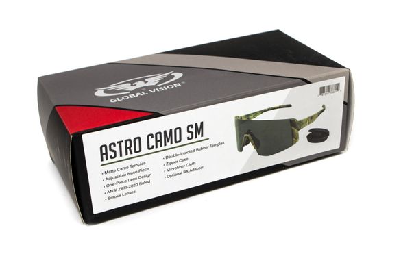 Захисні окуляри Global Vision Astro Camo(smoke) (insert) в камуфльованій оправі 9 купити