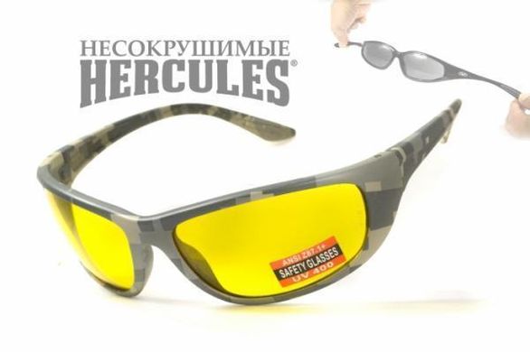 Захисні окуляри Global Vision Hercules-6 Digital Camo (Amber) 1 купити