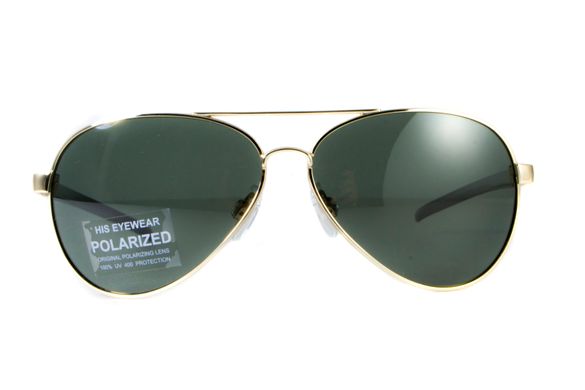 Детские поляризационные очки в металлической оправе HIS HP00100-3 (mini) Polarized (black)