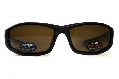 Темные очки с поляризацией BluWater Daytona-3 polarized (brown) чёрно-серая оправа 2 купить