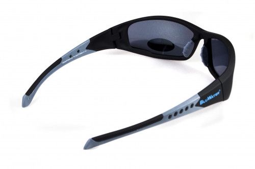 Темні окуляри з поляризацією BluWater Daytona-3 polarized (gray) в чорно-сірій оправі 4 купити