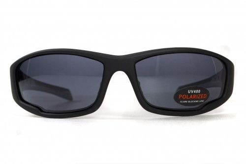 Темні окуляри з поляризацією BluWater Daytona-3 polarized (gray) в чорно-сірій оправі 2 купити