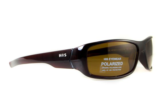 Дитячі поляризаційні окуляри в гнучкою оправі HIS HP10111-3 (mini) Polarized (brown)