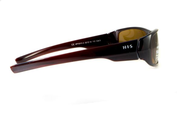 Детские поляризационные очки в гибкой оправе HIS HP10111-3 (mini) Polarized (brown)