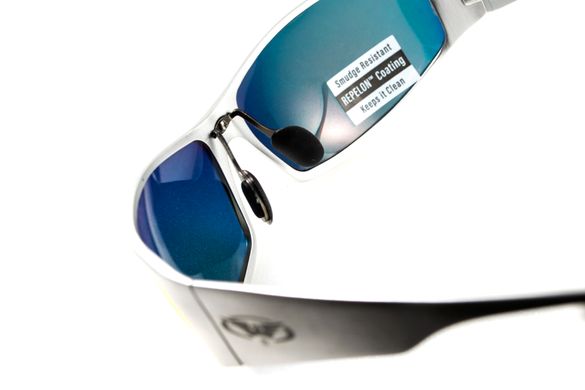 Защитные очки Global Vision Bad-Ass 1 silver metal (G-TECH™ red) 4 купить