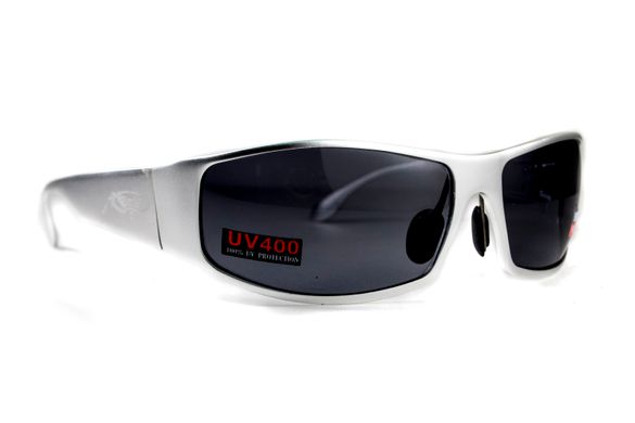 Захисні окуляри Global Vision Bad-Ass 1 silver metal (Gray) 4 купити