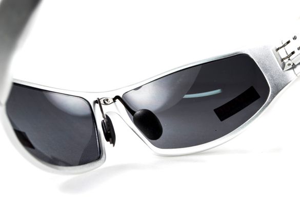 Захисні окуляри Global Vision Bad-Ass 1 silver metal (Gray) 3 купити
