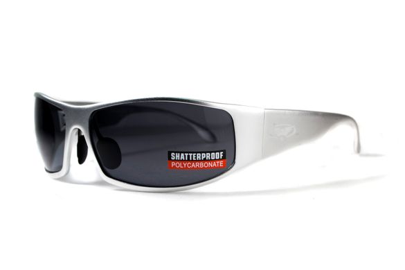 Защитные очки Global Vision Bad-Ass 1 silver metal (Gray) 5 купить