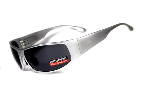 Защитные очки Global Vision Bad-Ass 1 silver metal (Gray) 7 купить