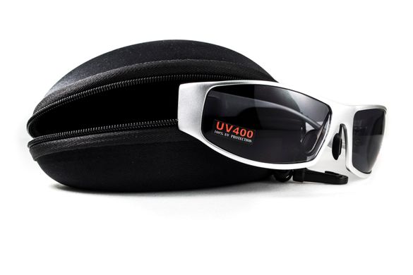 Защитные очки Global Vision Bad-Ass 1 silver metal (Gray) 2 купить