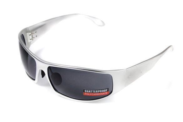 Захисні окуляри Global Vision Bad-Ass 1 silver metal (Gray) 11 купити