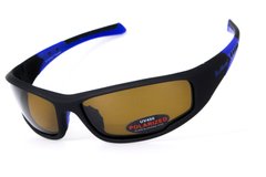 Темні окуляри з поляризацією BluWater Daytona-3 polarized (brown) в чорно синій оправі 1 купити