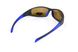 Темные очки с поляризацией BluWater Daytona-3 polarized (brown) чёрно-синяя оправа 3